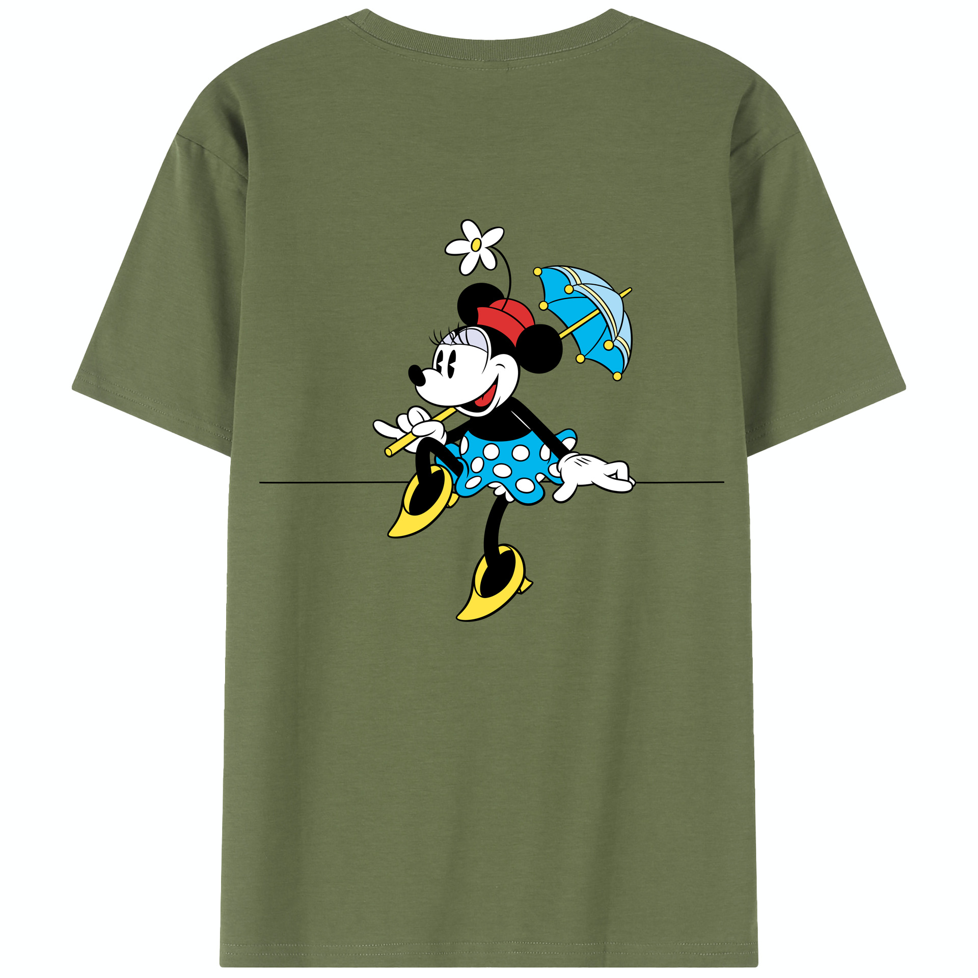（画像用） ミッキーマウス Mickey Mouse 綿100％半袖Tシャツ（背面プリント）